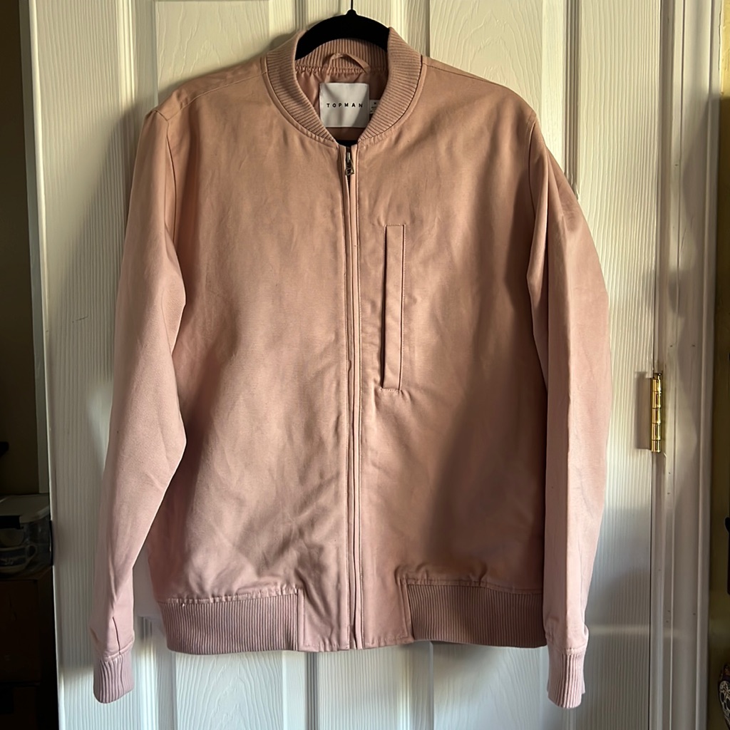Topman Men's Pink Derby Jacket
